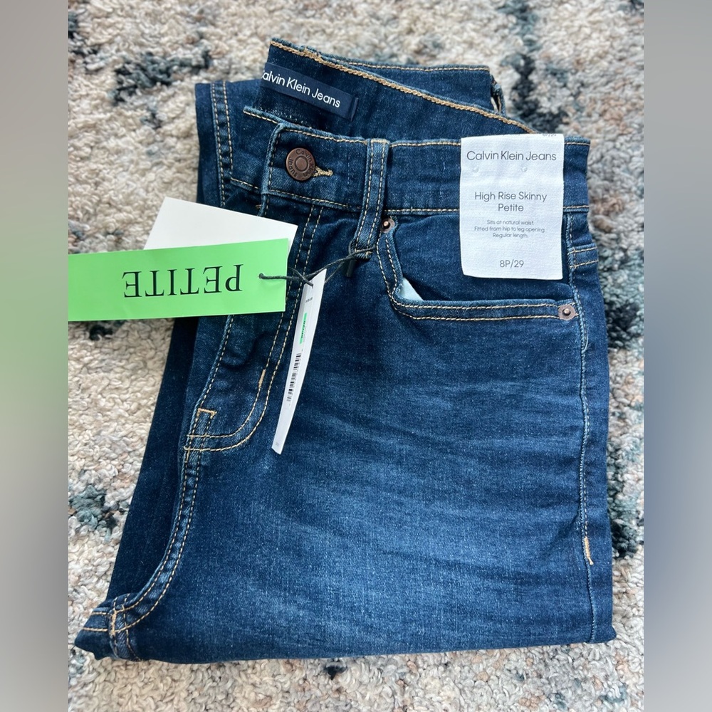 Calvin Klein Blue High Rise Jeans with Modern Stretch